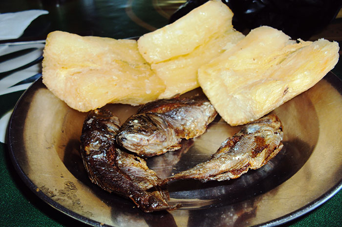 cassava and acidic fish