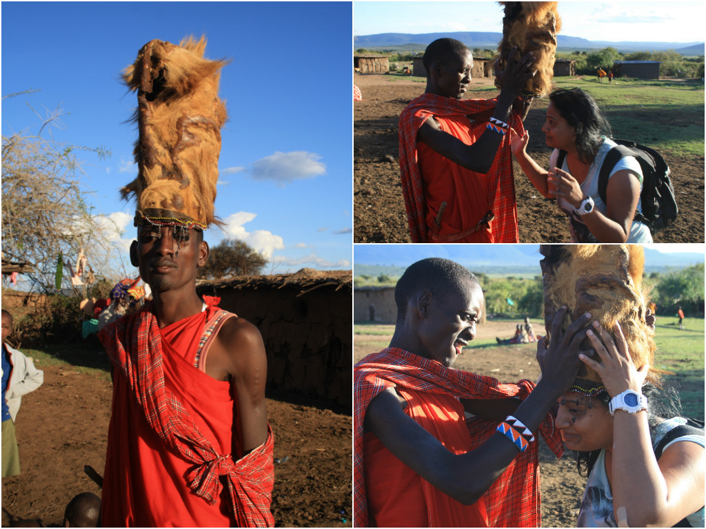 Lion head in Masai Village