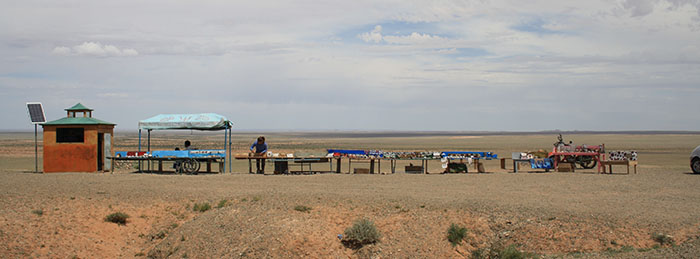 Flaming cliffs of gobi