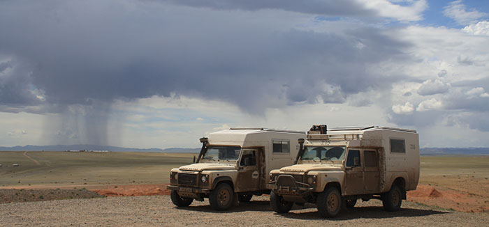 storm brewing over the Gobi Desert