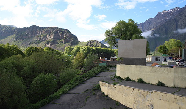 The beautiful town of Kazbegi 