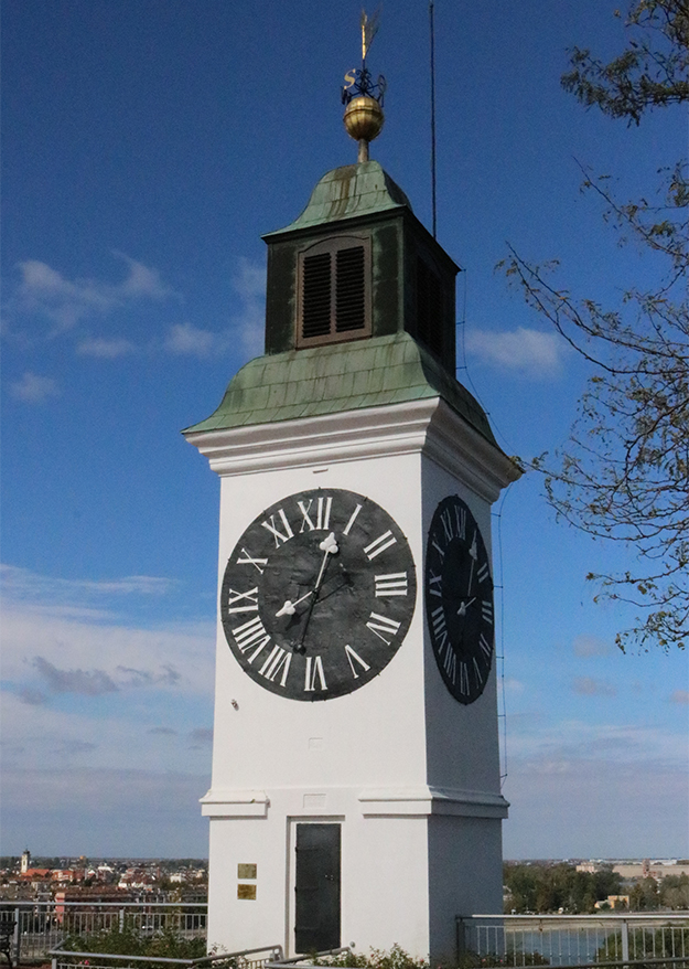 The Reversed Clock at Petrovaradin fortress