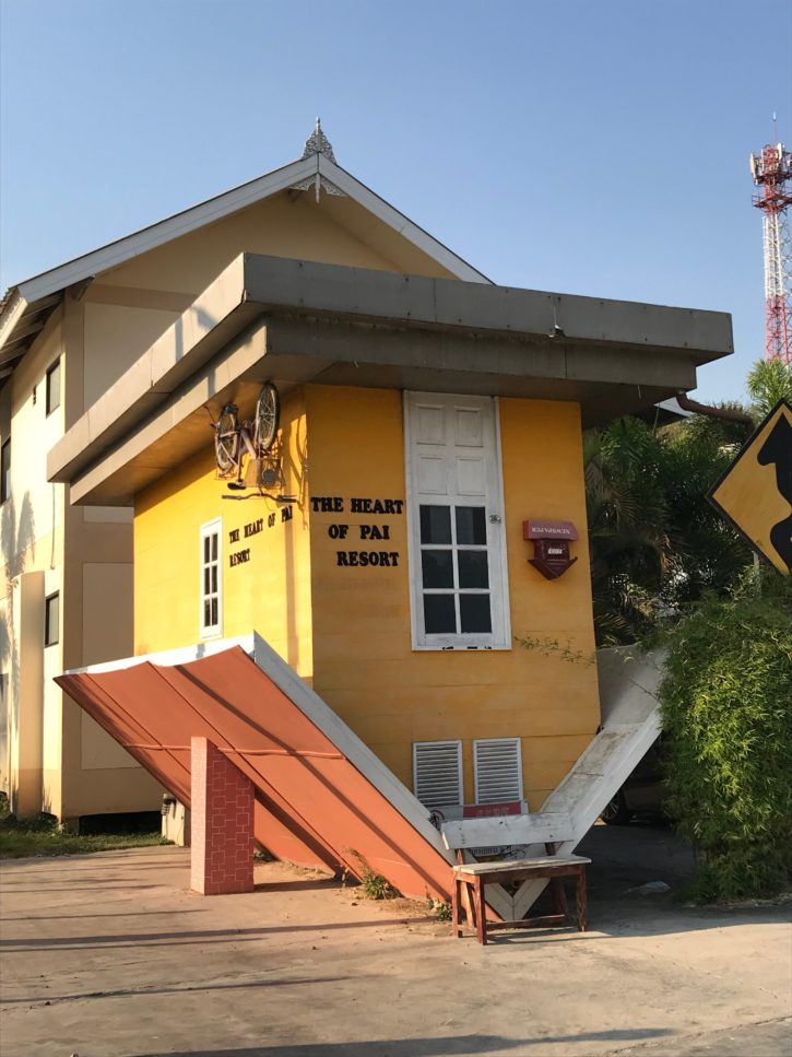 Upside down house in Pai is a huge draw among tourists