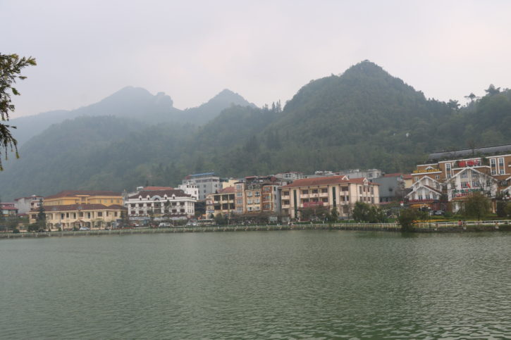 the town of sapa is set around a lake