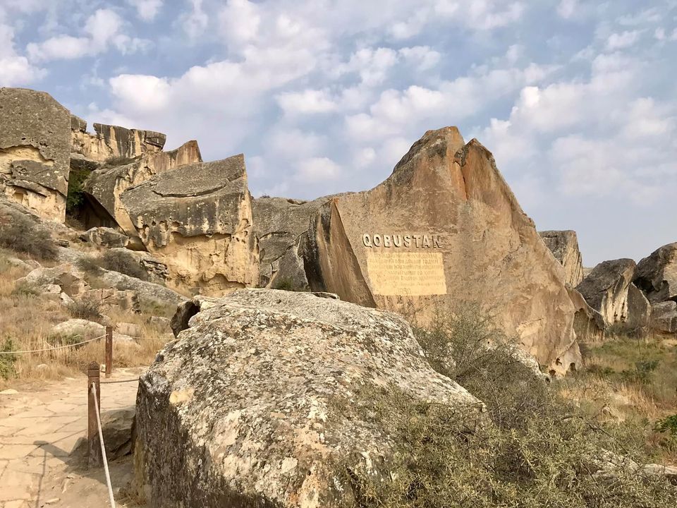 The rock formations of Gobustan